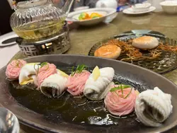 古法蒸小黄鱼配紫苏面