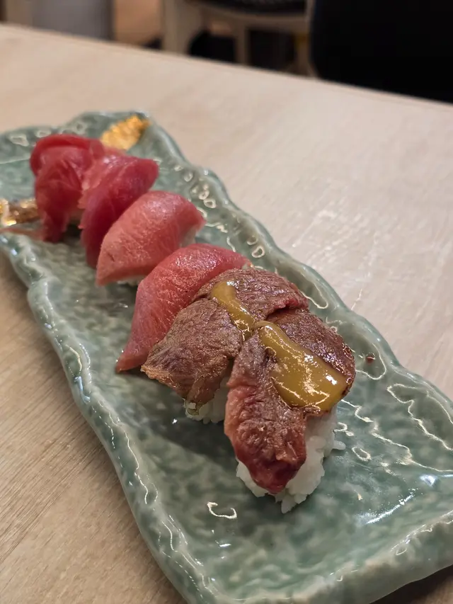 火炙芥末味噌和牛壽司