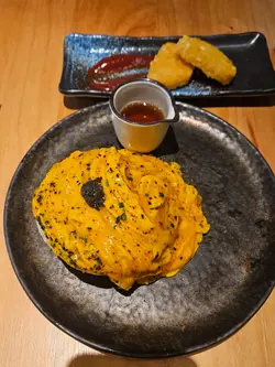 黑松露炒蛋配比利时pancake