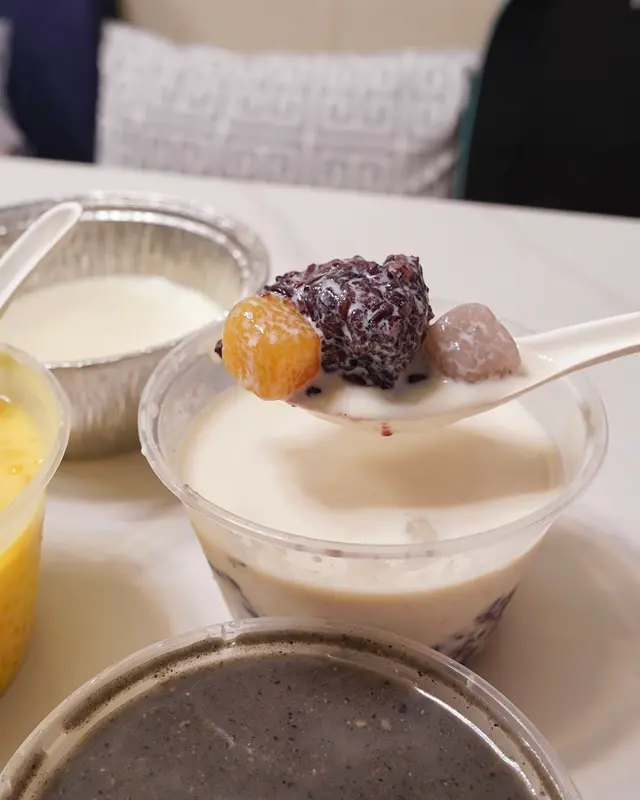 紫米鮮奶芋圓小丸子