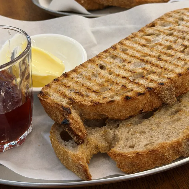Sourdough Toast with Strawberry Jam