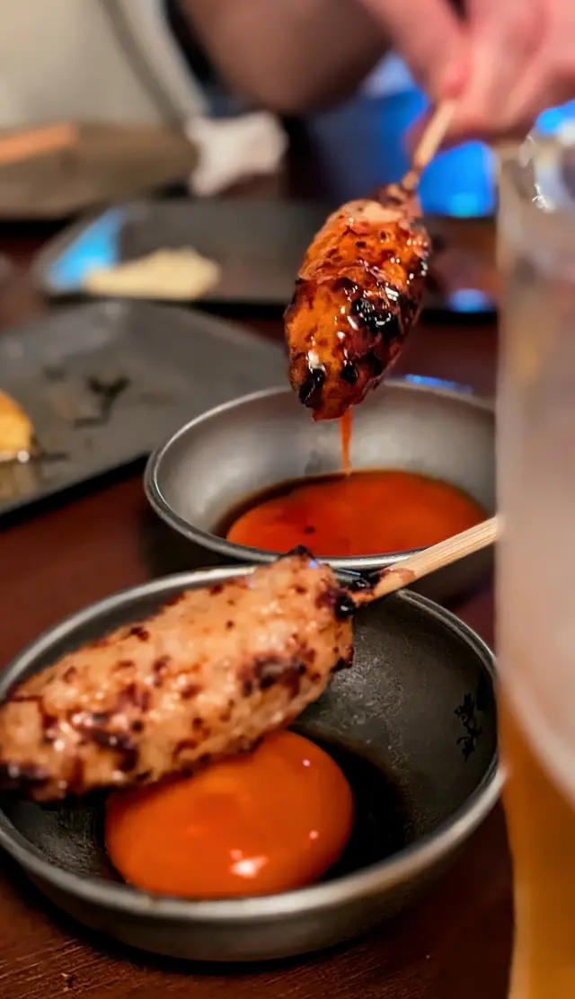 自家製月見免治雞肉棒