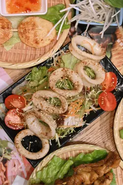 鱿鱼沙律配醒胃柚子汁