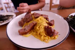 黑毛豬叉燒卡邦尼手工幼麵