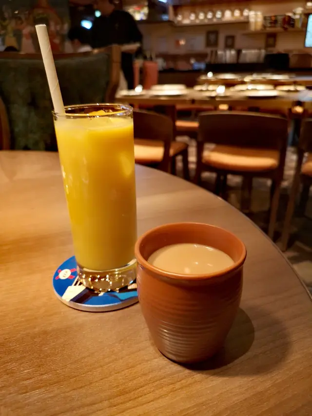 Mango Lassi + HoT Masala Tea