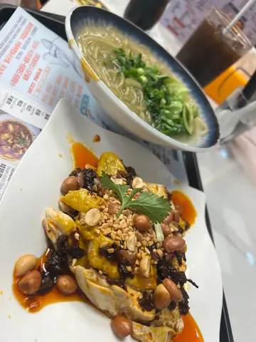 口水鸡、薯粉、冻斋啡