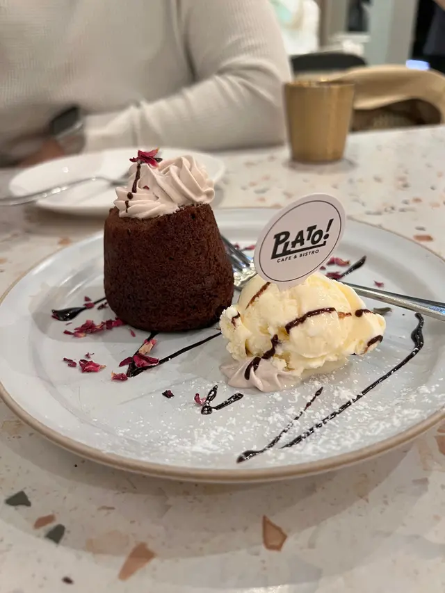 朱古力心太軟配雪糕