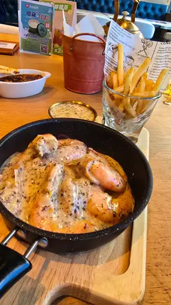 黑松露海虾伴薯条