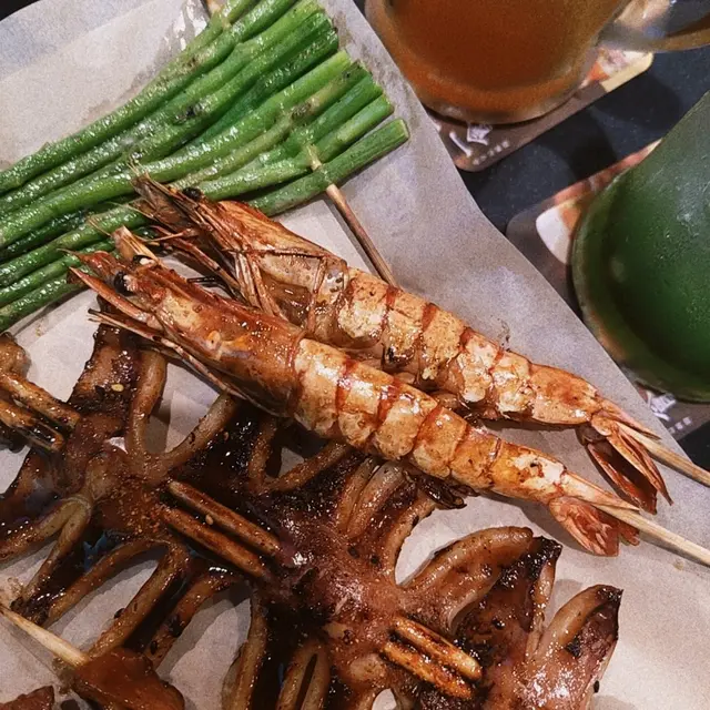 汁燒大蝦 & 汁燒原隻魷魚板