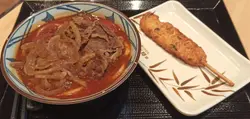 蕃茄牛肉乌冬 + 野菜鱿鱼