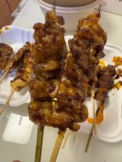 沙嗲雞皮串