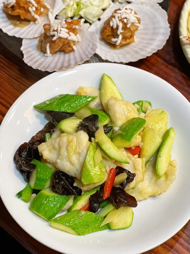 碧綠黑木炒班球