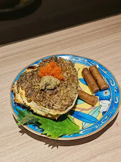 蟹味噌蟹蓋燒飯團