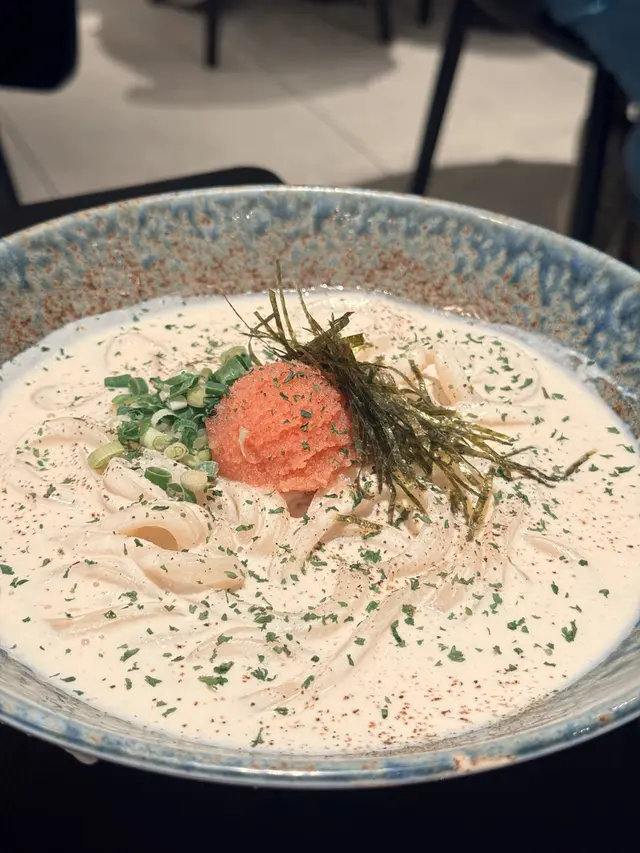 明太子奶油自家製熱烏冬