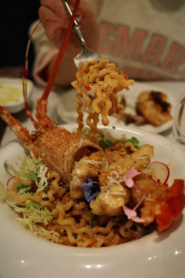 韓式玫瑰醬龍蝦QQ捲意粉