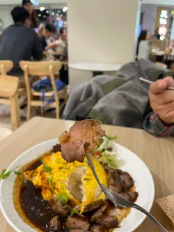 自家制蜜烧黑毛猪滑蛋饭